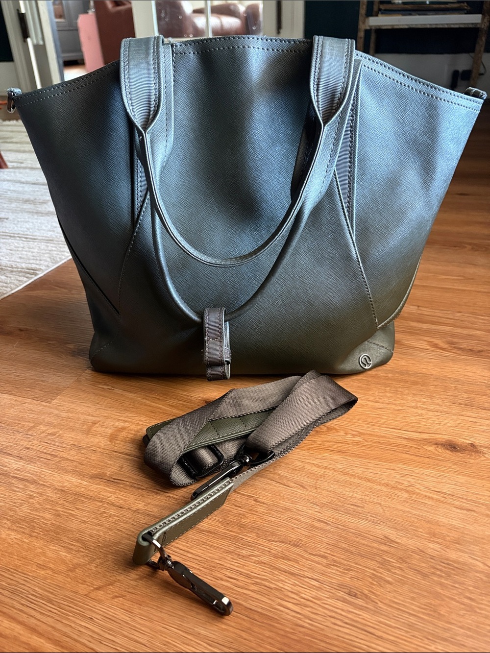 lululemon athletica Dark Olive Tote with Detachable Strap